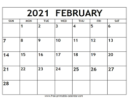 Canada calendar with holidays 2021. February 2021 Calendar Free Printable Calendar Com