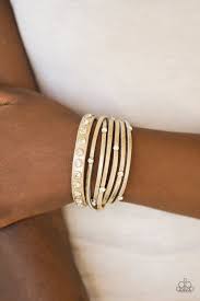 Black And Gold Wrap Bracelet Paparazzi Catwalk It Off Gold Paparazzi Accessories In 2020 Metallic Leather Beaded Wrap Bracelets Gold Rhinestone