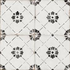 Black And White Kitchen Floor Tile Lowes Della Torre Sorrento Vintage 29 Pack Black And White 8 In X 8 In Glazed Porcelain Encaustic Floor And Wall Tile Lowes Com Floor And Wall Tile Black And White Tiles White Tile Floor