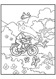 velo loup moon coloring pages for kids spring coloriage de juin