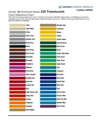 Image Result For Gerber Series 230 Vinyl Color Chart Chart