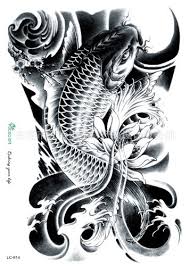 Lotus flower and koi tattoo on back. 22 16cm Tattoo Sticker Koi Fish Lotus Spray Designs Halloween Color Temporary Tattoo Letters Terrorist Skeleton Death Lc2814 Letter Earring Letter Knifeletter Shaped Cookie Cutters Aliexpress