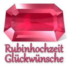 Rubinhochzeit Gluckwunsche Und Spruche Fur Karten
