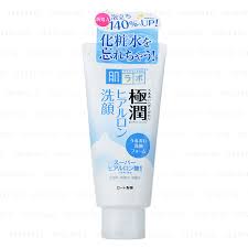 This wash thoroughly cleanses, hydrates and exfoliates with hyaluronic acid, salvia sclarea extract and biodegredable jojoba beads. Rohto Mentholatum Hada Labo Gokujyun Super Hyaluron Reinigungscreme Yesstyle