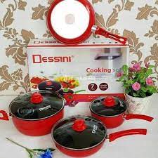 Pin di jual kompor gas kaca merek progas 0812 8015 5800. Panci Wajan Penggorengan Dessini 7pcs Alat Masak Lengkap Bahan Anti Lengket Di Jakarta Tribunjualbeli Com