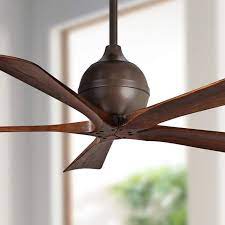 Blade size is the most important feature to consider when upgrading to a new ceiling fan or installing one from scratch. 52 Matthews Irene 5 Blade Walnut Bronze Ceiling Fan 6x811 Lamps Plus