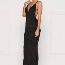 Alamour The Label Black Penelope Low Back Dress