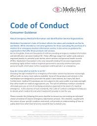 Register the nonprofit business name with the national business registry. Code Of Conduct Medicalert South Africa