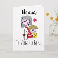Nonna Ti Voglio Bene Biglietto Di Auguri Holiday Card Zazzle Com Holiday Design Card Holiday Cards Printing Double Sided