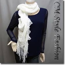 Knitting is an easy hobby to take up as it's easy to do while watching a show or listening to an audiobook, and it's a great way to start making your own clothes and other fabric items. Lacy Curlicue Ruffle Fluffy Scarf White