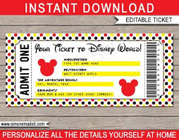 printable ticket to disney world surprise trip birthday gift walt disney world disneyworld inst printable tickets disney world tickets disney tickets