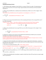 Chapter 9, sampling distributions, has one formula, plus some jargon. Sampling Distributions Worksheet