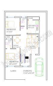 30 50 House Plan 1500sq Feet With Elevation Housewala 2bhk House Plan Drawing House Plans 30x50 House Plans