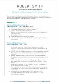 Director Of Loss Prevention Resume Samples Qwikresume