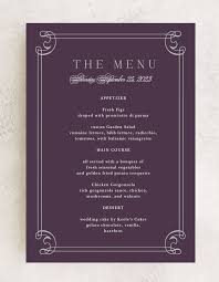 Victorian Frame Wedding Menus Wedding Menu Elegant Wedding Menu Wedding Frames