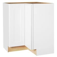 Hampton Bay Shaker Assembled 28 5x34 5x16 5 In Lazy Susan Corner Base Kitchen Cabinet In Satin White Kbls36 Ssw The Home Depot Corner Base Cabinet Base Cabinets Metal Rack