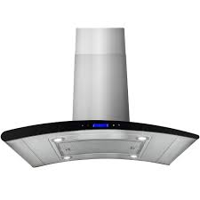 Akdy 36 In Convertible Kitchen Island Mount Range Hood In Stainless Steel With Touch Controls And Arched Design Brushed Stainless Steel Island Range Hood Range Hoods Extractor Hood