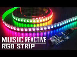how to make diy music reactive rgb led strip ws2812b youtube arduino led arduino projects diy led projects