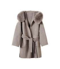 Grey Virgin Wool Coat Mango