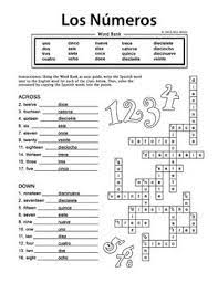 Maybe you would like to learn more about one of these? Los Numeros Spanish Numbers 1 20 Crossword Puzzle Worksheet Spanish Numbers Learning German Worksheets Spanish Worksheets
