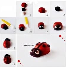 Fimo Hamuru Ile Ugur Bocegi Yapilisi Nazarca Com Fondan Rehberi Fondant Figures Fondant Cupcakes