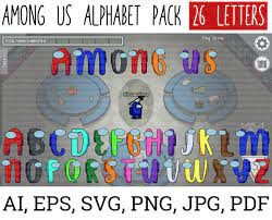Among Us Letters Svg Pack Among Us Svg Pack Among Us Eps Etsy In 2021 Lettering Design Construction Paper Crafts Cmyk Design