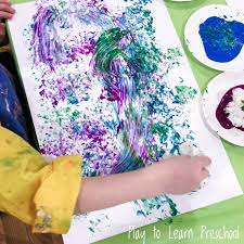 Have children color (decorate) them with magic markers (or watercolor paints). Painting With Flowers Spring Process Art Project For Preschoolers