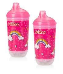 Nuby 2 Pk 10oz No Spill Insulated Light Up Easy Sip Cup Rainbows Walmart Com Walmart Com