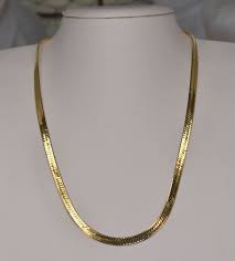 Pin On 14k Yellow Gold Herringbone Necklace