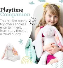 14 inch Plush White Easter Bunny