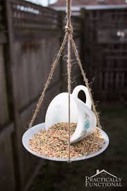 Diy Bird Feeders For Small Birds Only How To Make A Teacup Bird Feeder Practically Functional Diy Bird Feeder Bird Feeders Teacup Crafts