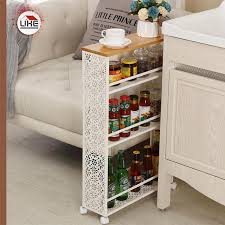 Typically, utility rooms incorporate a sink area with a tap that includes a rinse to help with heavy duty cleaning jobs. Uke Kitchen Storage Rack Floor Type Fridge Side Shelf 3 Layer Movable Bathroom Organizer Shelf Spice Holder With Wheel Storage Holders Racks Aliexpress