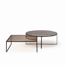 The nicole miller noela coffee table combines simple, modern looks with elegant, curved shapes for a look that is both luxe and versatile. Contemporary Coffee Table Minimize Round Yomei Solid Wood Glass Metal Base