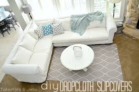 Make A Dropcloth Sofa Sectional Slipcover Sectional Slipcover Diy Couch Cover Diy Furniture Sofa