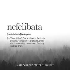 Nefelibata Definition Prints Digital Download Instant Download Definition Print Modern Home Decor Travel Posters Digital Typography Art One Word Quotes Unusual Words Weird Words