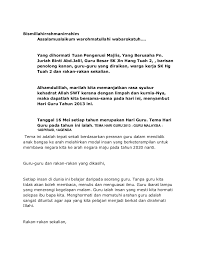 Terima kasih kepada saudari pengerusi majlis. Kumpulan Unik Teks Ucapan Hari Guru 2019 Wakil Murid Informasi Masa Kini