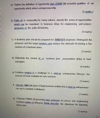 Government grant & bank negara malaysia special scheme. Solved A Outline The Definition Of Opportunity And Four Chegg Com