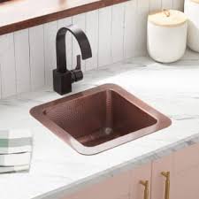 I do have some accent copper pieces in my kitchen, and of course none of them are as aggressively copper as this faucet. Signature Hardware 417007 Antique Copper Merrick 15 Drop In Single Basin Copper Kitchen Sink Faucet Com