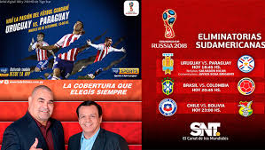El equipo de pizzi llega motivado por el a falta de cuatro jornadas para el término de la eliminatoria sudamericana para rusia 2018, chile se ubica cuarto con 23 puntos, posición que le. Paraguay Vs Uruguay Nueva Jornada De Eliminatorias En Tv Television Com Py