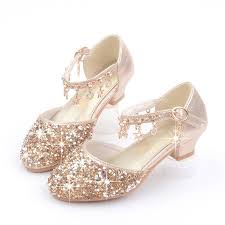 Beautiful New Girls Children S Kids Princess Sandals Leather Shoes With Diamonds Girls Wedding Shoes High Heels Stage Show Shoes In 2020 Wedding Shoes High Heels Girls Wedding Shoes Girls Shoes Heels