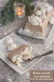 Buche Glacee Aux Marrons Et Meringue Avec Ou Sans Sorbetiere Au Fil Du Thym Recette Idee Dessert Noel Buche Glacee Dessert Noel Marron