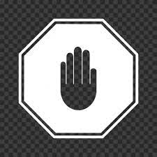 Hd White Stop Hand Sign Icon Symbol Png Symbols Png Signs