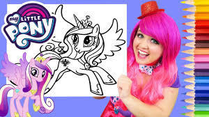 Choose your favorite coloring page and color it in bright. Coloring My Little Pony Princess Cadance Coloring Page Prismacolor Colored Pencil Kimmi The Clown Youtube
