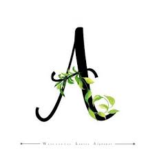 Black And White Letters Png Letter A With Watercolor Leaves Background Png And Vector Watercolor Leaves Leaf Font Alphabet Wallpaper
