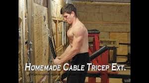Using the lat pulldown for back development. Homemade Diy Cable Pully Machine Tricep Extensions Youtube