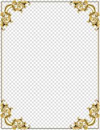 Gold Floral Boarder Illustration Frame Gold Border Frame Transparent Background Png Clipart Hiclipart
