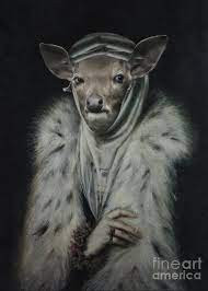 Animal body part clipart free download! Royal Missis Gazelle Human Body Animal Head Portrait Digital Art By Jolanta Meskauskiene