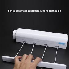 retratil cabide de roupas interior corda montado na parede cabide de secagem toalha flexivel varal secador de r clothes drying racks clothes line clothes dryer