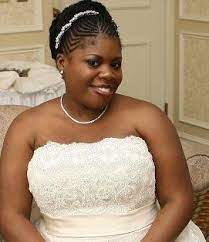 Pretty Cornrow Updo Wedding Natural Wedding Hairstyles Natural Hair Styles Bride Hairstyles