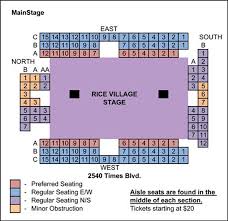 main street theater seating chart theatre in houston